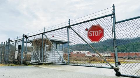 The former location of Oak Valley Hardwood – and before that, Stanley Furniture – has sat vacant since 2019. New Robbinsville Mayor Shaun Adams hopes to change that. Photo by Randy Foster/news@grahamstar.com