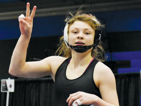 Lady Knights senior Aynsley Fink didn’t even break a sweat Saturday, as she  captured her second straight N.C. High School Athletic Association Women’s Invitational State Championship in Greensboro. Photos by Kevin Hensley/sports@grahamstar.com