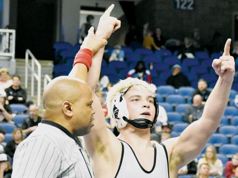 Kyle Fink, 182-pound state champion. Photos by Kevin Hensley/sports@grahamstar.com