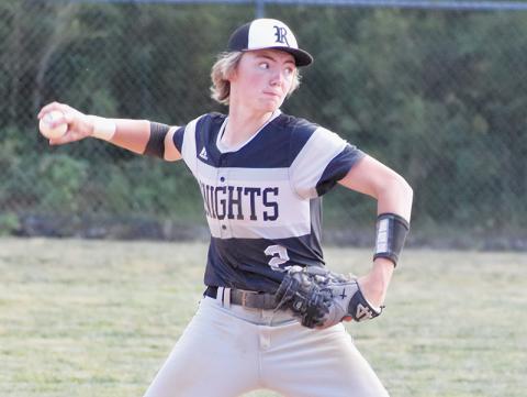 Black Knights’ second baseman Cole Patterson prepares to fire to first during June 1’s trip to Rosman. Patterson is one of three seniors returning for Robbinsville this season. Photo by Kevin Hensley/sports@grahamstar.com