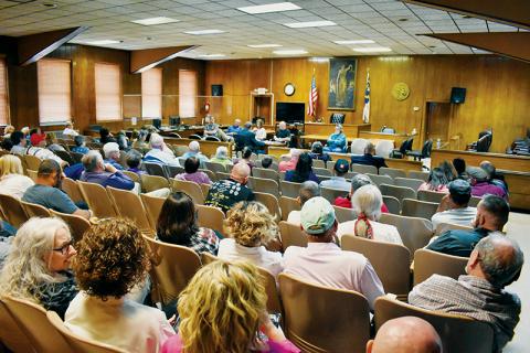 Around 75 residents attended The Graham Star’s Republican Primary Forum on Saturday, which featured candidates for the county’s Board of Education, Board of Commissioners and Sheriff races discussing pertinent issues. Photo by Kevin Hensley/editor@grahamstar.com