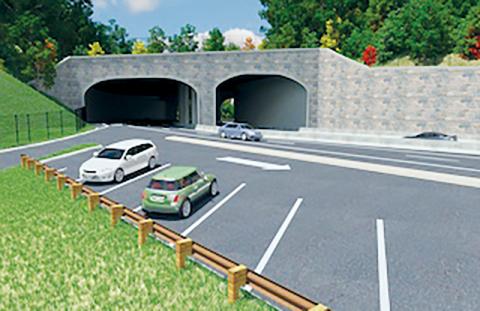 One of the features of the planned Corridor K expansion is a 270-foot-wide land bridge at Stecoah Gap, which will allow wildlife and hikers alike on the  intersecting Appalachian Trail to traverse over N.C. Highway 28 without traffic interference.