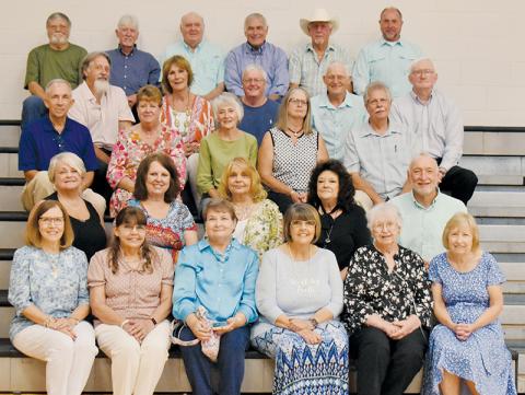 The Robbinsville High School Class of 1972 gather for a photo Saturday. Photo by Kevin Hensley/editor@grahamstar.com