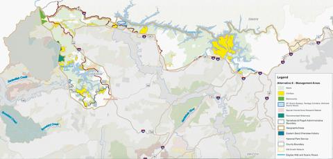 This map illustrates the new U.S. Forest Service management plan for a large portion of the Southern Region, as it pertains to Graham County.