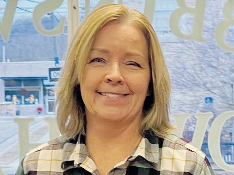 Shari Birchfield is set to retire this month, after spending over 20 years serving residents at  Robbinsville Town Hall. Photo by Randy Foster/news@grahamstar.com