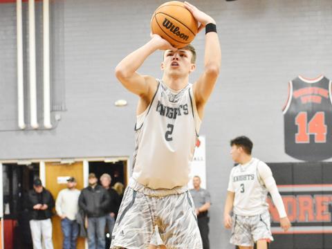 Brock Adams prepares to shoot a foul shot during Feb. 16's Smoky Mountain Conference Tournament finale against Murphy. Photo by Kevin Hensley/sports@grahamstar.com