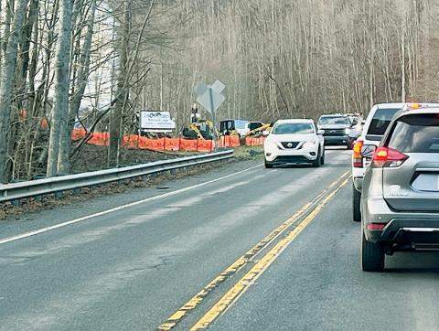 Frequent tavelers of both N.C. 143 and N.C. 28 have undoubtedly encountered sights like this one near the Johnson Gap intersection, as crews have been working feverishly to clear trees and other roadside foliage in anticipation of the Corridor K expansion. Complaints about lengthy wait times have steadily increased since clearing began in the fall. Photo by Kevin Hensley/editor@grahamstar.com