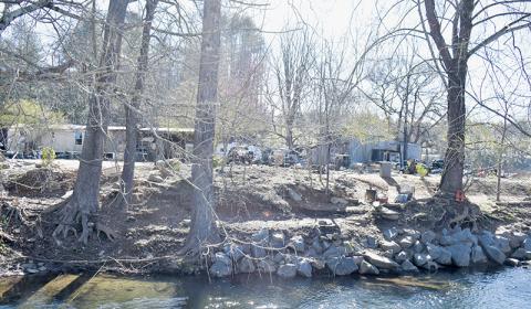Through a court order, this property at 349 Five Points Road in Robbinsville has been earmarked with a “nuisance abatement.” It is believed to be the first such instance of the ruling in Graham County history. Photo by Kevin Hensley/editor@grahamstar.com