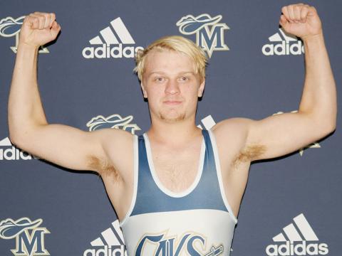 Black Knights grappler Willie Riddle became the third Robbinsville wrestler to sign a letter-of-intent in a span of 28 hours April 10, opting to join the Montreat College Cavaliers. Photo by Anna Riddle/The Graham Star