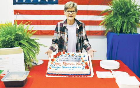 After 24 years of service, Wilma Carver Aiken clocked out at the Robbinsville Post Office for the last time Monday. A member of her family has worked the same route in Graham County since the 1940s. Photo by Kevin Hensley/editor@grahamstar.com