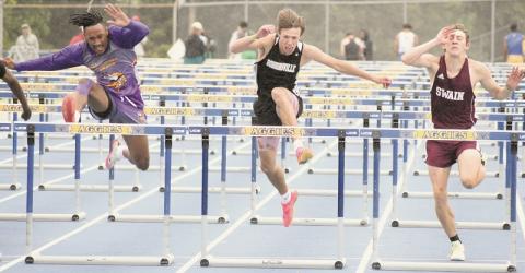 Brock Adams: State Champion, 110- and 300-meter hurdles; 10th place, high jump. Photos by Kevin Hensley/sports@grahamstar.com