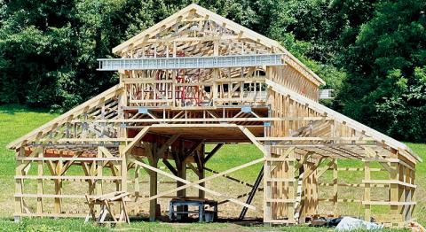 Completion of the new agricultural barn at Robbinsville High School will be undertaken by students once the fall 2023 semester gets underway. Photo by Latresa Phillips/The Graham Star