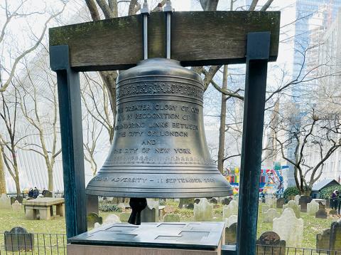 The Trinity Church Wall Street rings the Bell of Hope at St. Paul’s Chapel each year to remember those who were killed in the 9/11 terrorist attacks. Photos by Latresa Phillips/The Graham Star