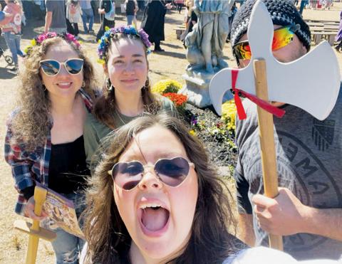 The Annas clan spent some quality time at a Renaissance fair Oct. 21. From left are Melissa Annas (mother), Ruby Annas, Jason Annas (father) and Bethany Goodman (sister).