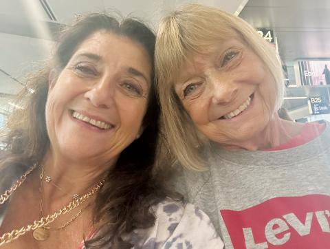 A beautiful friendship and bond quickly developed between Graham Star contributing writer Latresa Phillips (left) and Beverly Camden. Phillips was usually alongside Camden for treatments – which required many flights from Hartsfield-Jackson International Airport in Atlanta, where this photo was taken.