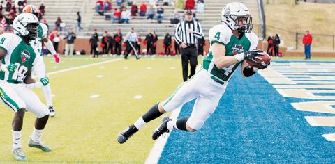 Robbinsville’s Cuttler Adams dives to prevent a touchback during Saturday’s Shrine Bowl of the Carolinas. The Knights senior has yet another widely-regarded showcase on his schedule as he continues to weigh college offers. Photo courtesy of Jane Ollis