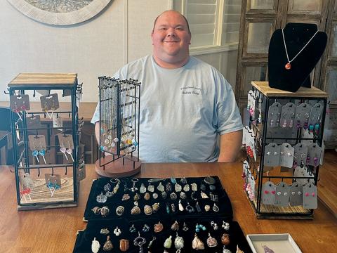 Andrew Chase Burchfield is quite the entrepreneur, thanks to a hobby he first picked up last year. Photo by Latresa Phillips/The Graham Star