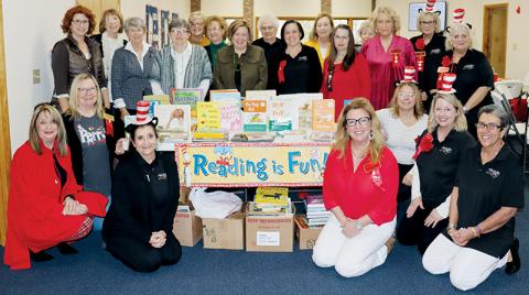 Thanks to the Alpha Iota chapter of Delta Kappa Gamma, a whopping 413 books were collected for students at Robbinsville Elementary School. Photo by Crystal White/Contributing Photographer