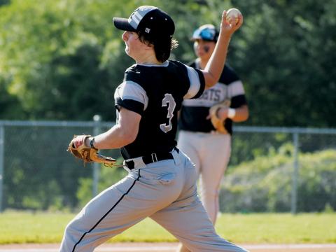 Luke Lovin earned his first win of the year April 18 against Rosman, posting 6 ⅔ innings of work against the Tigers. Photo by Jacquline Gayosso/The Graham Star