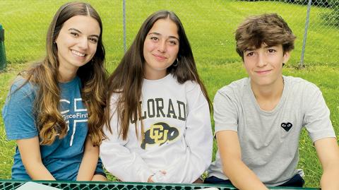 Claudia, Adriana and Roman (from left) are students from Spain who spent time in America thanks to the Internal Cultural Exchange Service.