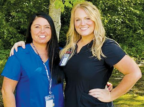 A three-year state grant has made sure nurse  practitioners’ Norma Burdette (left) and Meggan Smith continue to serve patients at the Graham County Department of Public Health. Photo courtesy of Donna Stephens/Graham County Department of Public Health