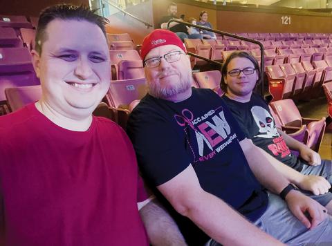 Meeting up with Matthew Osborne and his son Cal for a pro wrestling show in Greenville on July 31 felt like just another day in our fandom. There was no indication that it was the last time we would all be together. Photo by Kevin Hensley/editor@grahamstar.com