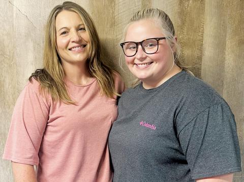 Amy Rogers (left) said the support of her family helped pull her through a breast cancer diagnosis. She is pictured with her daughter Macy. Photo by Latresa Phillips/The Graham Star
