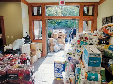 Donated goods collected in Graham County were delivered to Burnsville on Oct. 8. Photo by Eric Reece/The Graham Star