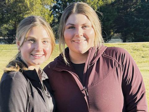 Abby Wehr (left) and Bentley Riggins competed in Oct. 22’s Western Regional tournament.