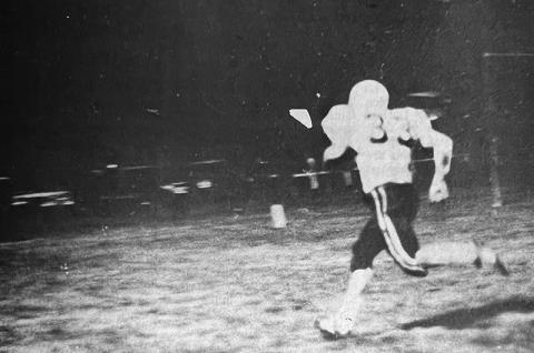 Steve Phillips captured this photo of Clay Lovelace sprinting away on a 40-yard touchdown run during Nov. 7, 1975’s regular-season finale between Robbinsville and Cherokee.