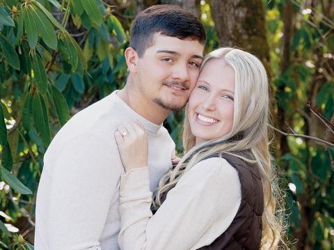 Wade and Kensley Hamilton are spending their first Valentine’s Day together as husband and wife, as the two were wed Sept. 28. Photo courtesy of Maria Shook Photography