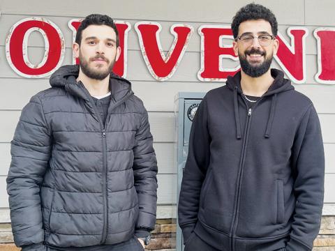 Kae (left) and Moe Salah will greet customers at  Skyway Convenience, which has re-opened to the public after closing its doors in February 2023. Photo by Latresa Phillips/The Graham Star