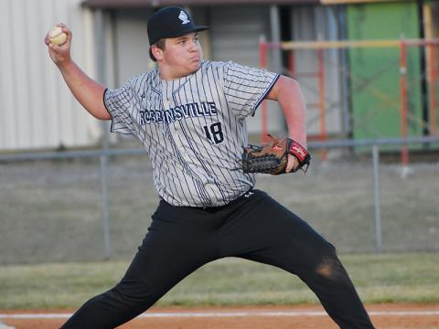 Freshman hurler Rylen Orr posted a no-hitter and struck out 11 Copper Basin batters en route to Robbinsville’s first win of the year Monday. Photo by Kyla Garland/The Graham Star