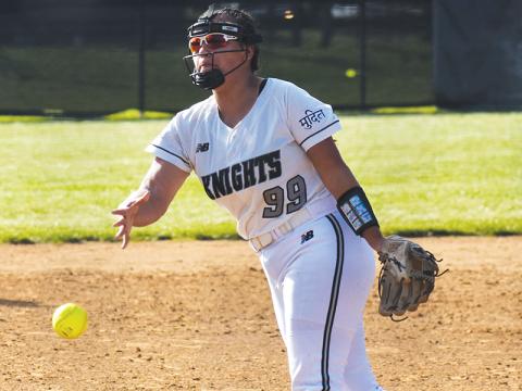 Naomi Taylor wrapped up her career with the Robbinsville Lady Knights in Friday’s second-round playoff loss to South Stokes. The Maryville College-commit homered at the plate and finished the year with a 1.53 ERA inside the circle. Photos by Bella Eddings/The Graham Star