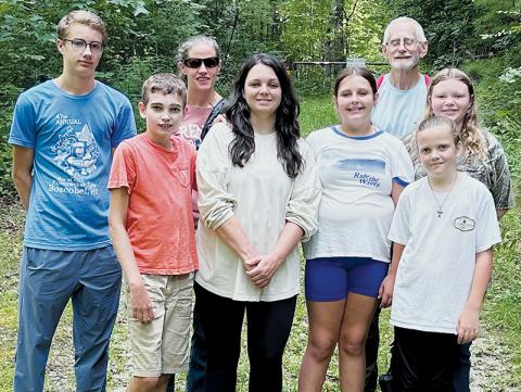 Members of the Graham County 4-H Club recently completed a hike near I.U. Gap. All names are listed from left in each row. Standing in front is Marley Carpenter. Middle row is Abel Buchanan, Nikki Stewart, Raelee Phillips and Kenlyn Powell. Back row is Ben Frederick, Heather Frederick and Hoot Gibbs. Photo by Randy Collins/Graham County Cooperative Extension