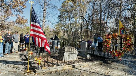 The 115th Annual Junaluska Wreath Laying Ceremony was held in Robbinsville on Nov. 5. Photo by Latresa Phillips/The Graham Star