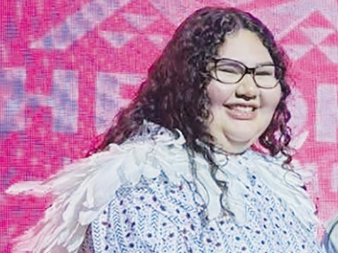 Snowbird's Tayen Bridges competed for the title of "Miss Cherokee" during this year's competition. Photo courtesy of Cherokee One Feather