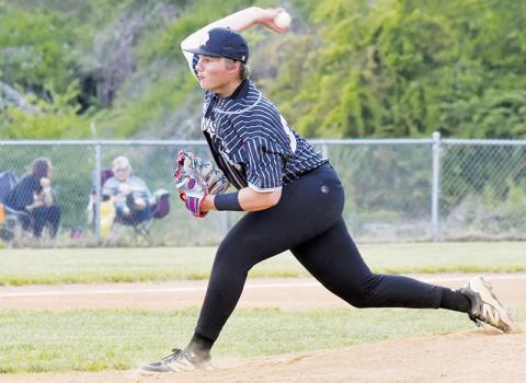 Peyton Brooks earned his first win of the season April 23 against Copper Basin. Photo by Bella Eddings/The Graham Star