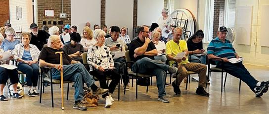 Residents packed the Graham County Community Building for Tuesday's commissioner meeting, with many wishing to support and speak out against pertinent budget topics. Photo by Kevin Hensley/editor@grahamstar.com