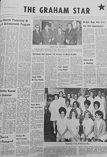 The Graham Star’s front page from 50 years ago (Jan. 29, 1971).