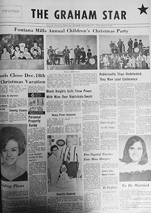 The Graham Star’s front page from 50 years ago (Dec. 18, 1970).