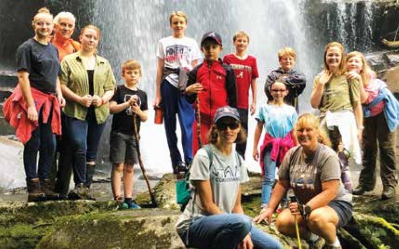 Members of the Graham County 4-H Club have had a busy summer, hiking to various waterfalls in the area, including Falls Branch on the Cherohala Skyway.