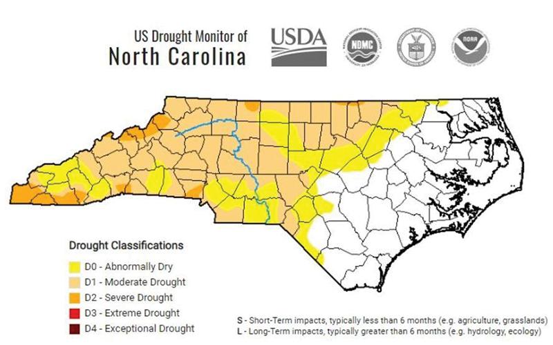 The most current drought map shows more than 70 percent of N.C. residents living with drought or abnormally dry conditions.