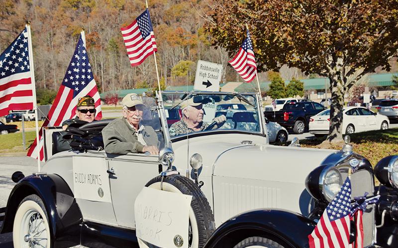 Buddy Adams and Morris Cook were just two of several veterans that rode in Monday's parade.