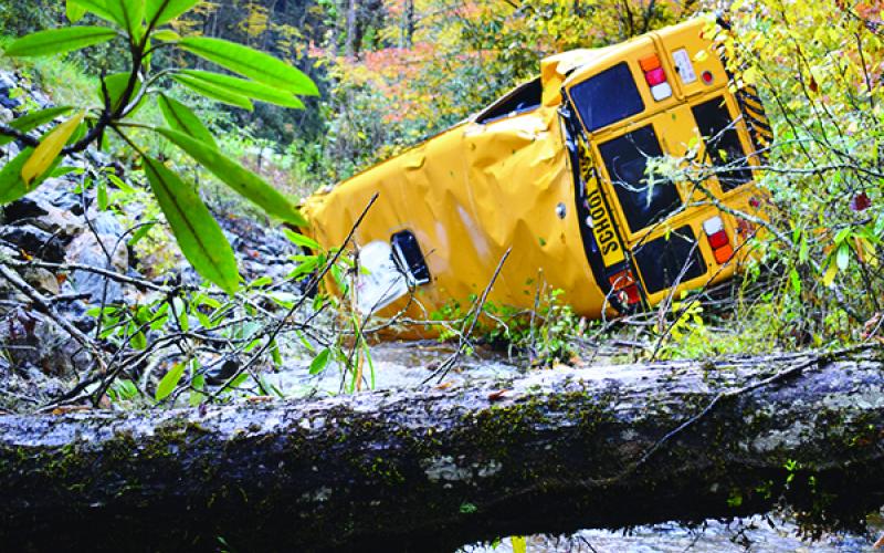This school bus wreck on Nov. 2, 2018 was indeed a “nightmare,” but luckily, the majority of those involved escaped serious injury. Photo by Art Miller/amiller@grahamstar.com
