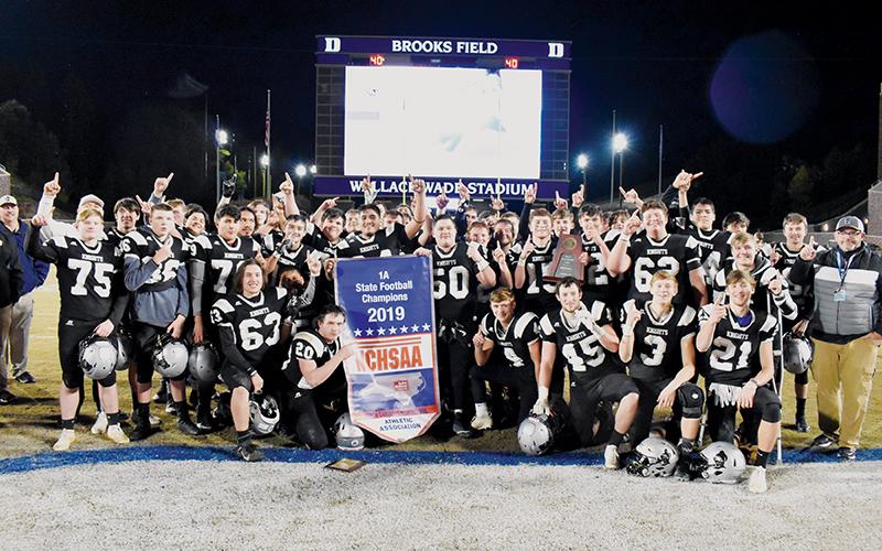 The 2019 Black Knights’ state title victory was the 15th in the program’s history. Anderson and the Knights both recently received recognition by the WNC Sports Awards.