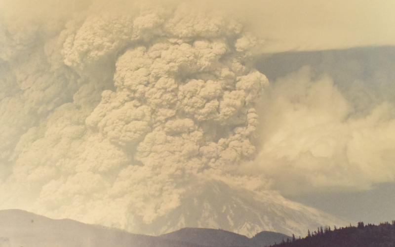 The Mount St. Helens eruption, which occurred 40 years ago this week, destroyed more than 100,000 acres of land. Photo by Marshall McClung/The Graham Star