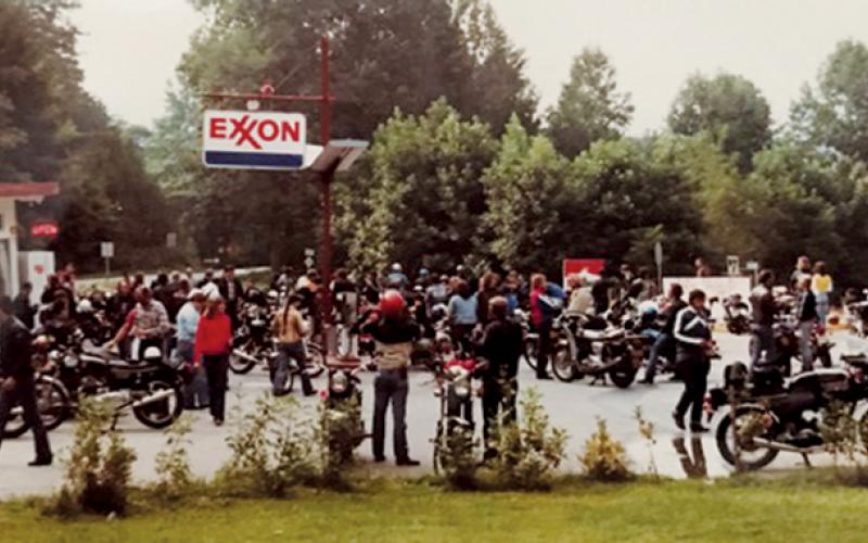 A familiar sight anytime you pass through Deals Gap, whether it be 2020 or 1980: motorcycle riders, ready to take on The Tail of the Dragon.