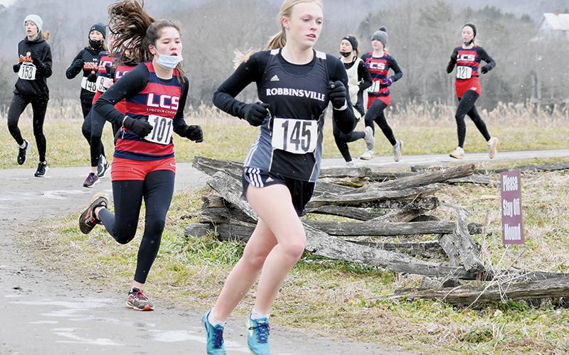 Senior Ava Barlow capped off her high school career with a 17th-place finish at the 1A Western Regional Meet in Bryson City on Saturday. It was the highest finish for the program on the day.