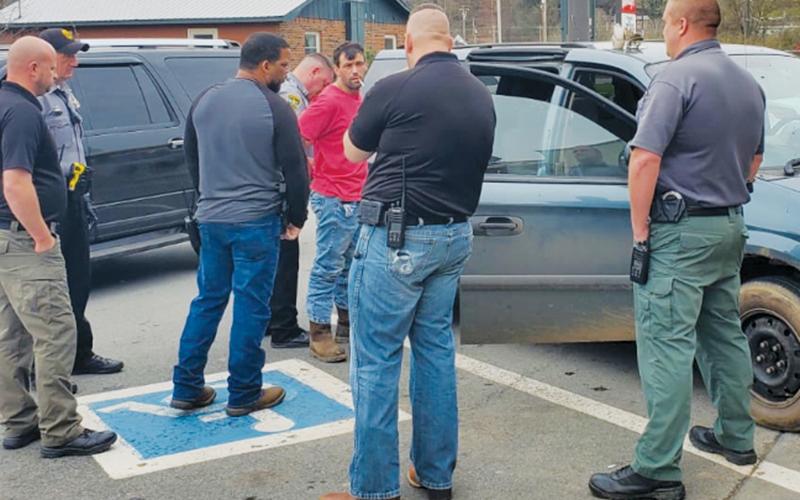 Joseph Pressley was apprehended by Graham County sheriff’s deputies at the Robbinsville Shell station March 17, after allegedly cutting catalytic converters off several county vehicles. Photo by Neal Wachob/The Graham Star